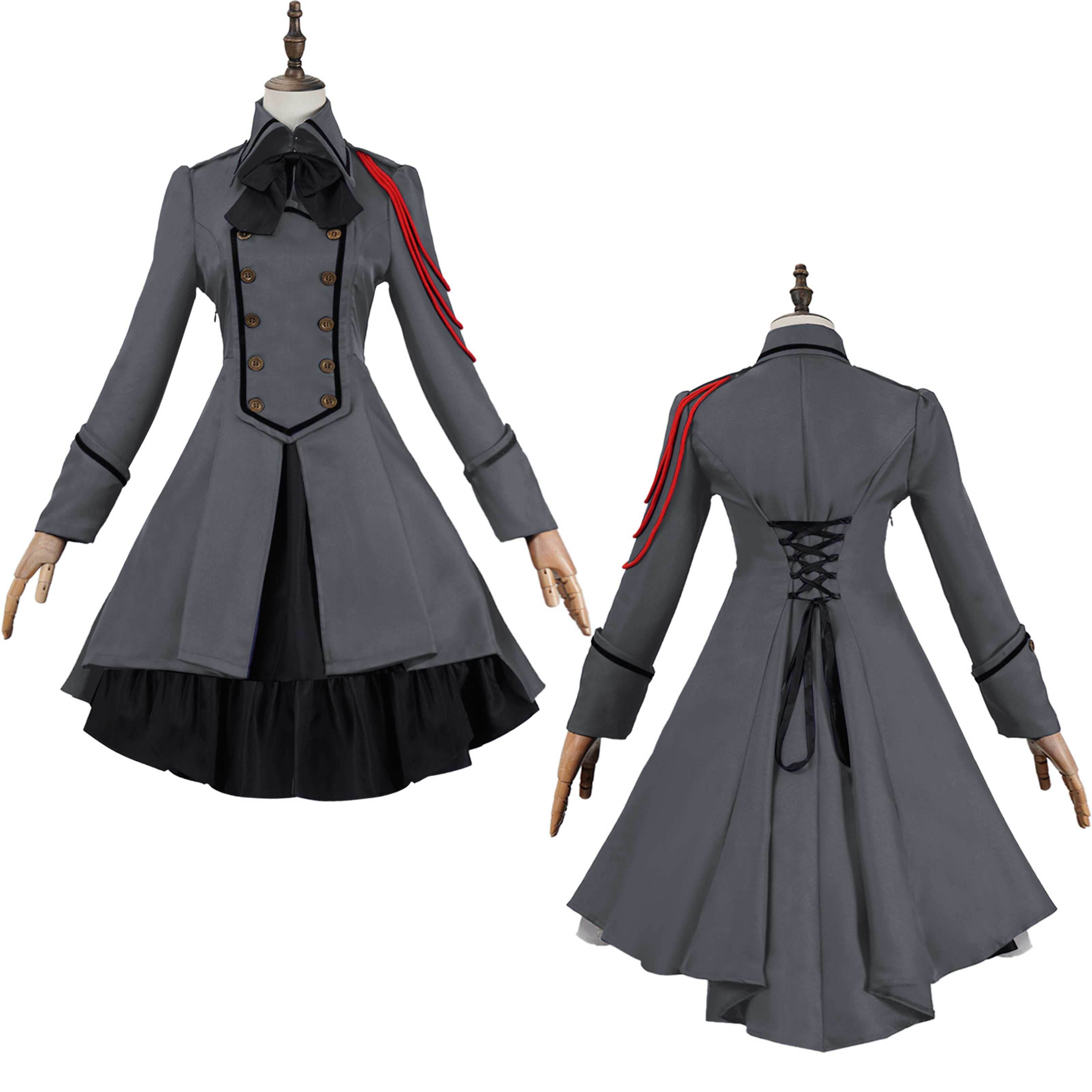 Medieval cos Renaissance gothic dress Retro bow ruffled punk cosplay skirt - Ecosfun