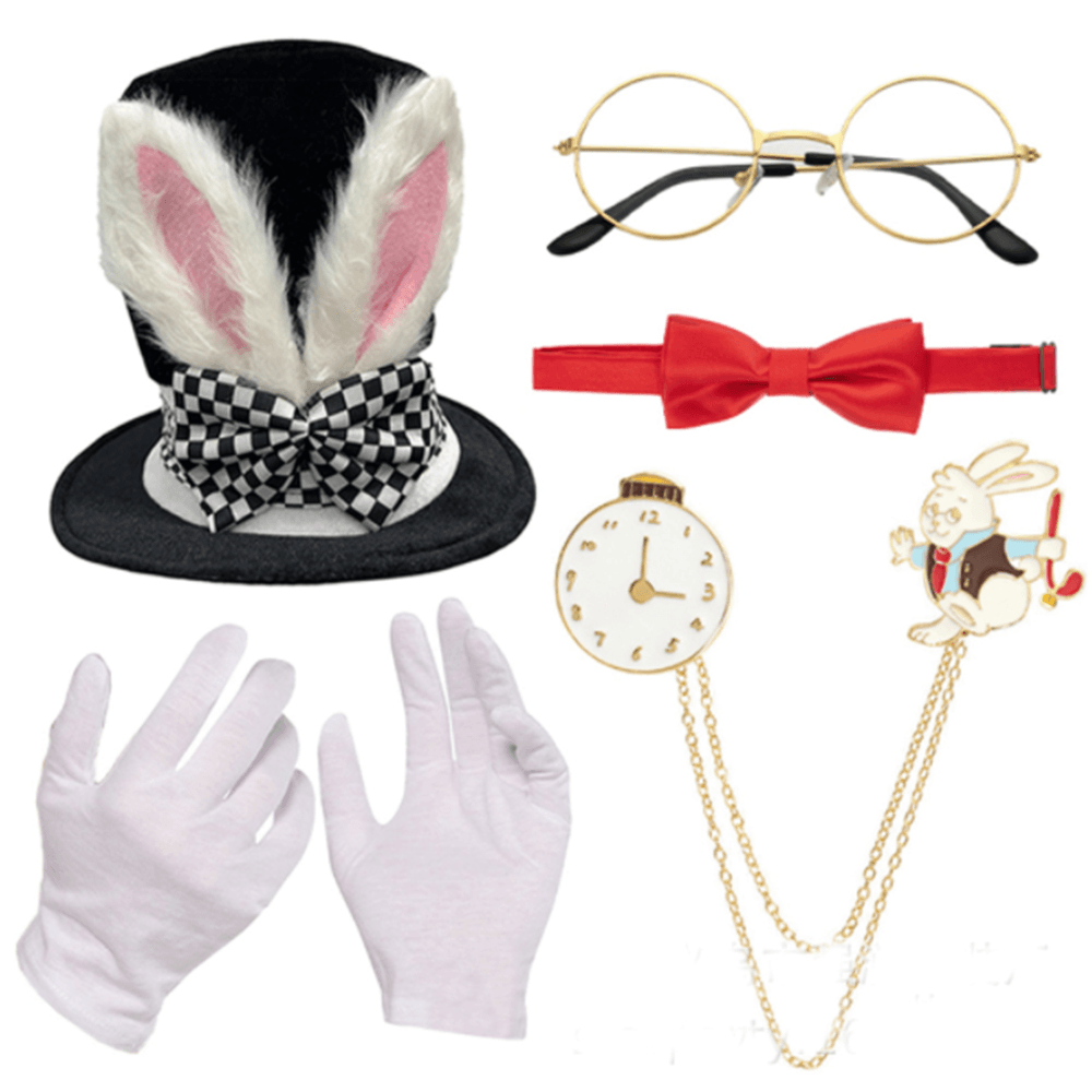 Easter hat props Easter costume plush bunny ears party dress up - Ecosfun