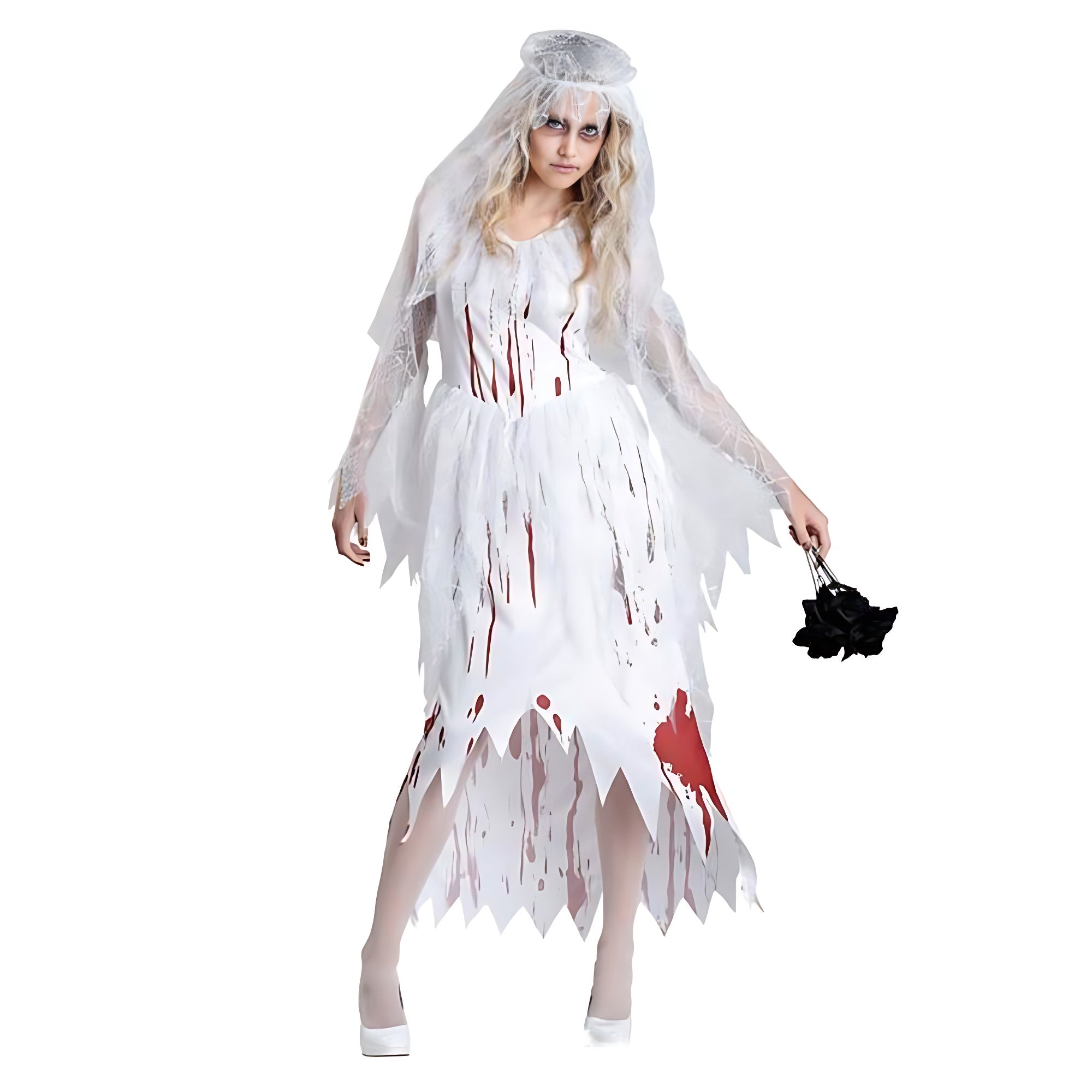 Zombie Blood Game Halloween Female Vampire Bride Ghost Costume