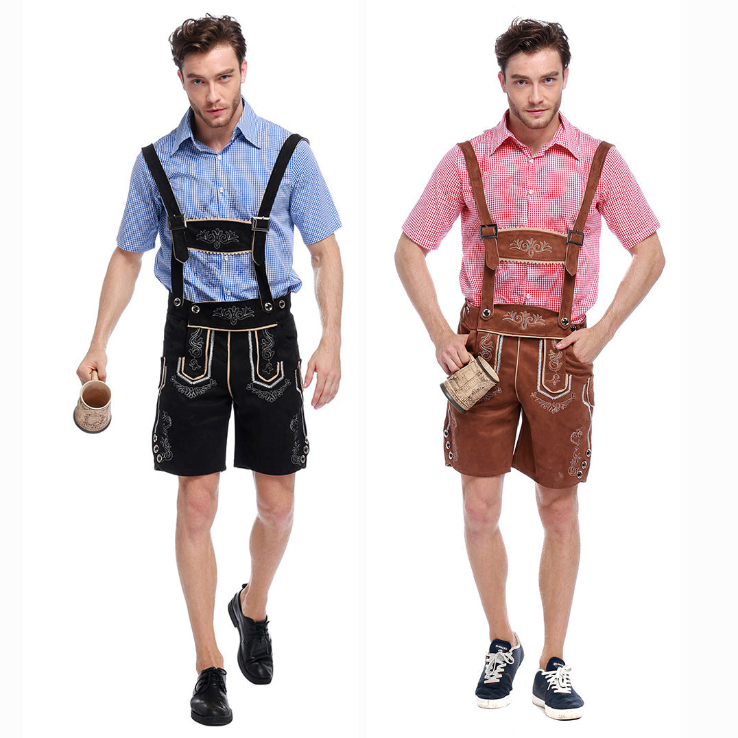 Men German Oktoberfest Outfit Beer Waiter Halloween Costume