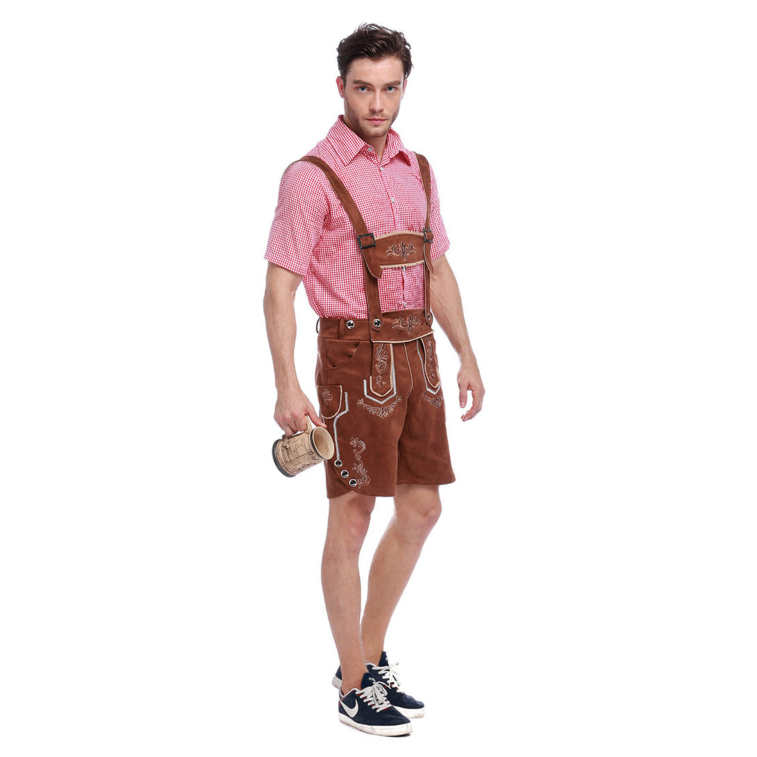 Men German Oktoberfest Outfit Beer Waiter Halloween Costume