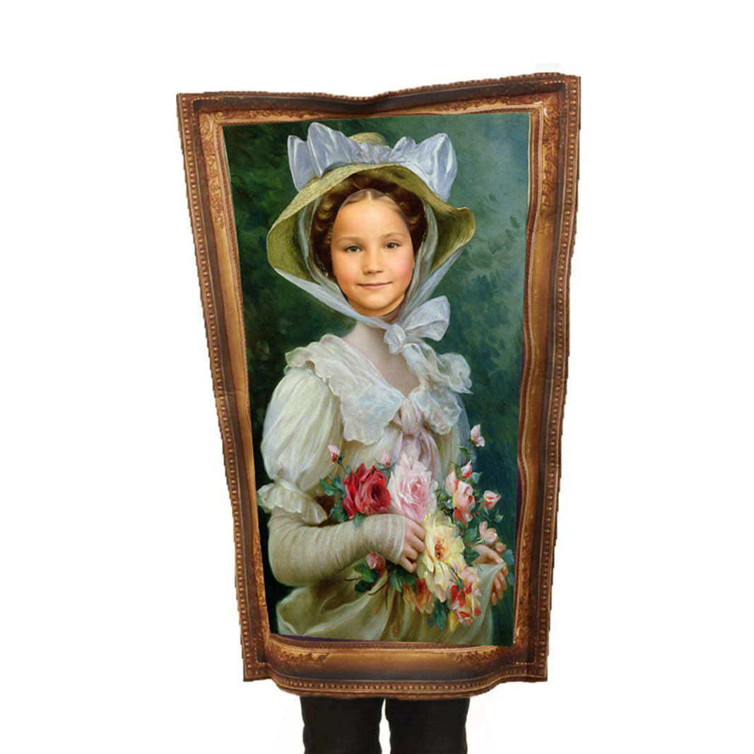 Funny spoof murals Costume Mona Lisa French girl Einstein Marie Curie King Queen Victoria Knight