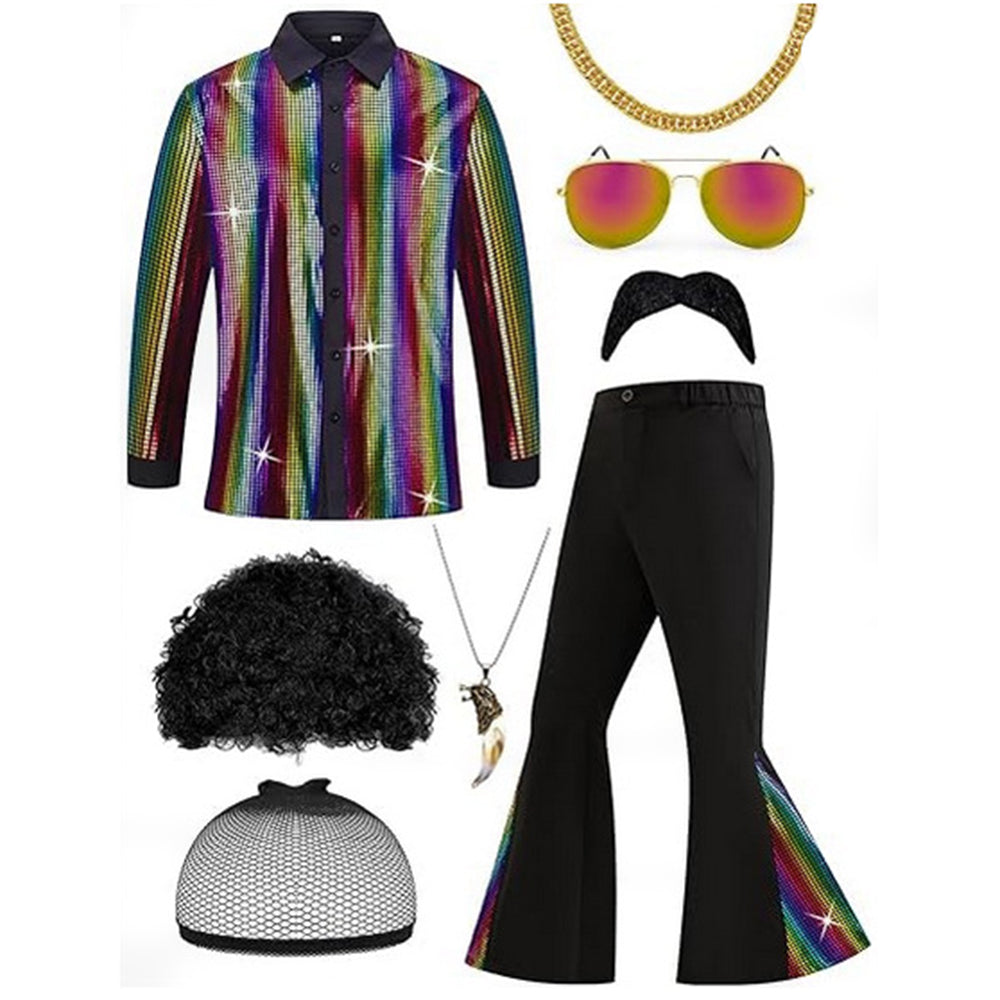 70s Costumes Disco Singer Vintage Cosplay Halloween Outfit