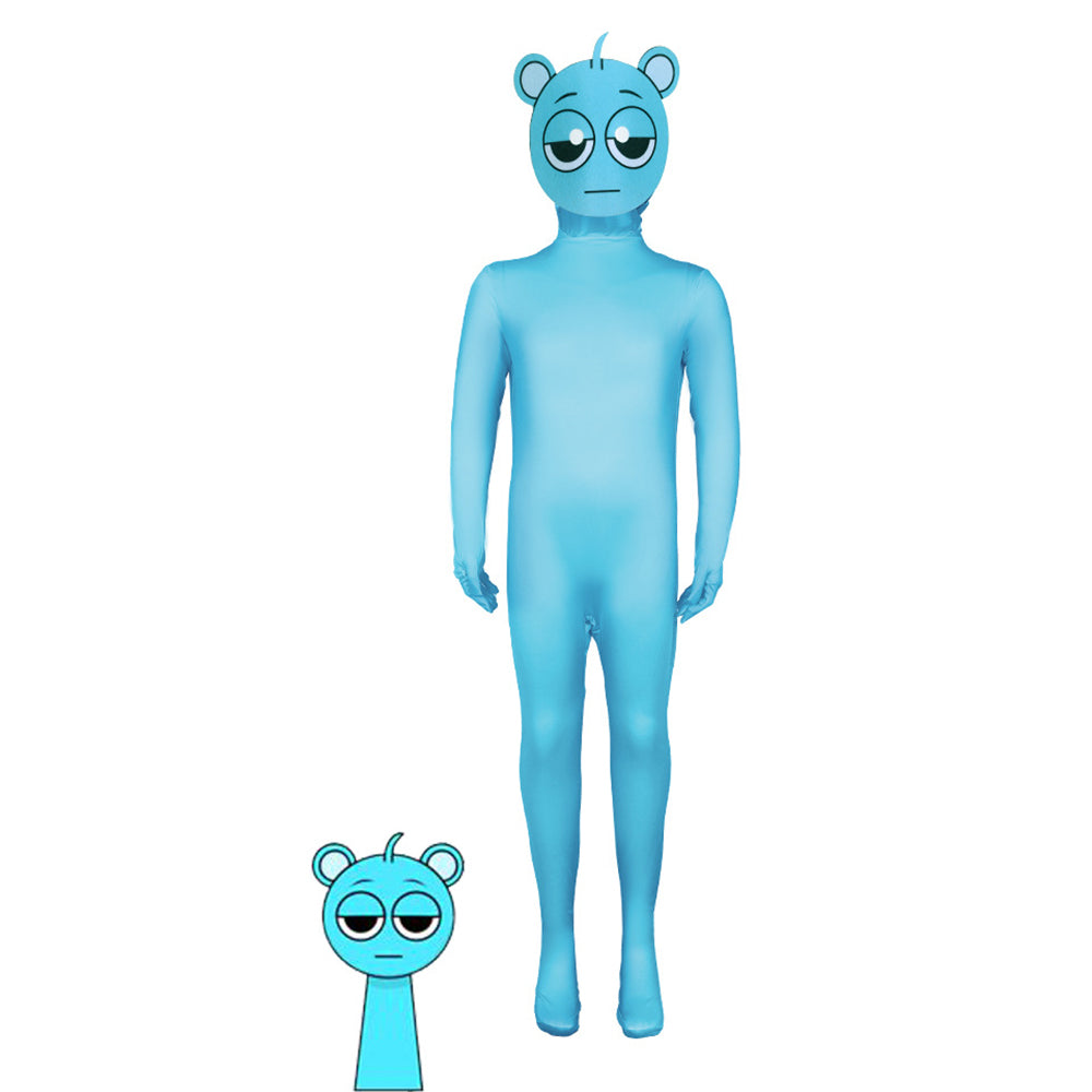 Sprunki Incredibox Costume Jumpsuit Bodysuit Halloween Kids Adult