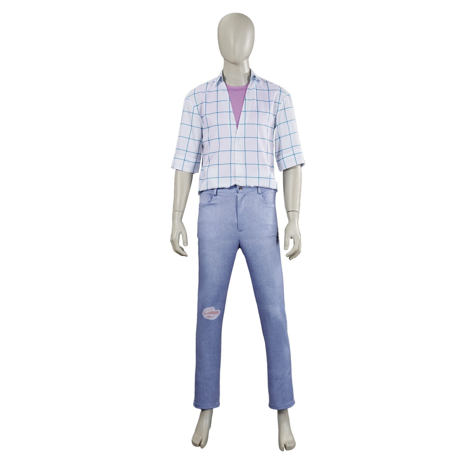 Kpop Demon Hunters Jinu Costume Plaid Shirt Halloween