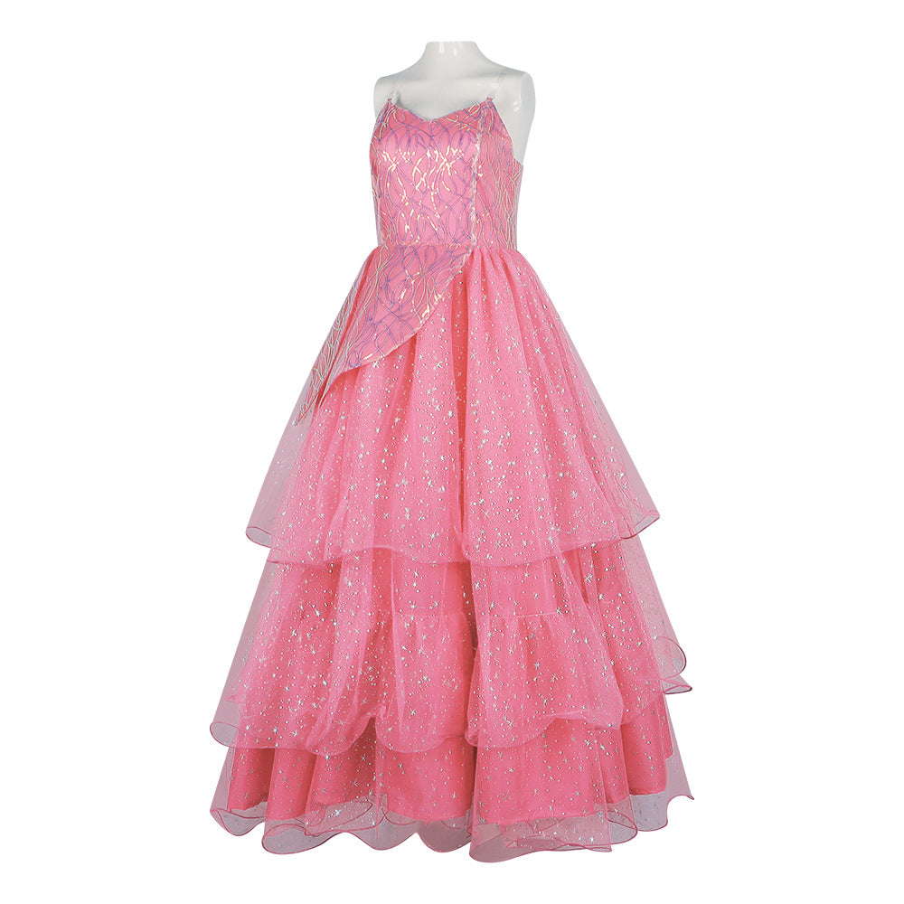 Adult Glinda Costume Deluxe Wicked Dress Cosplay Halloween