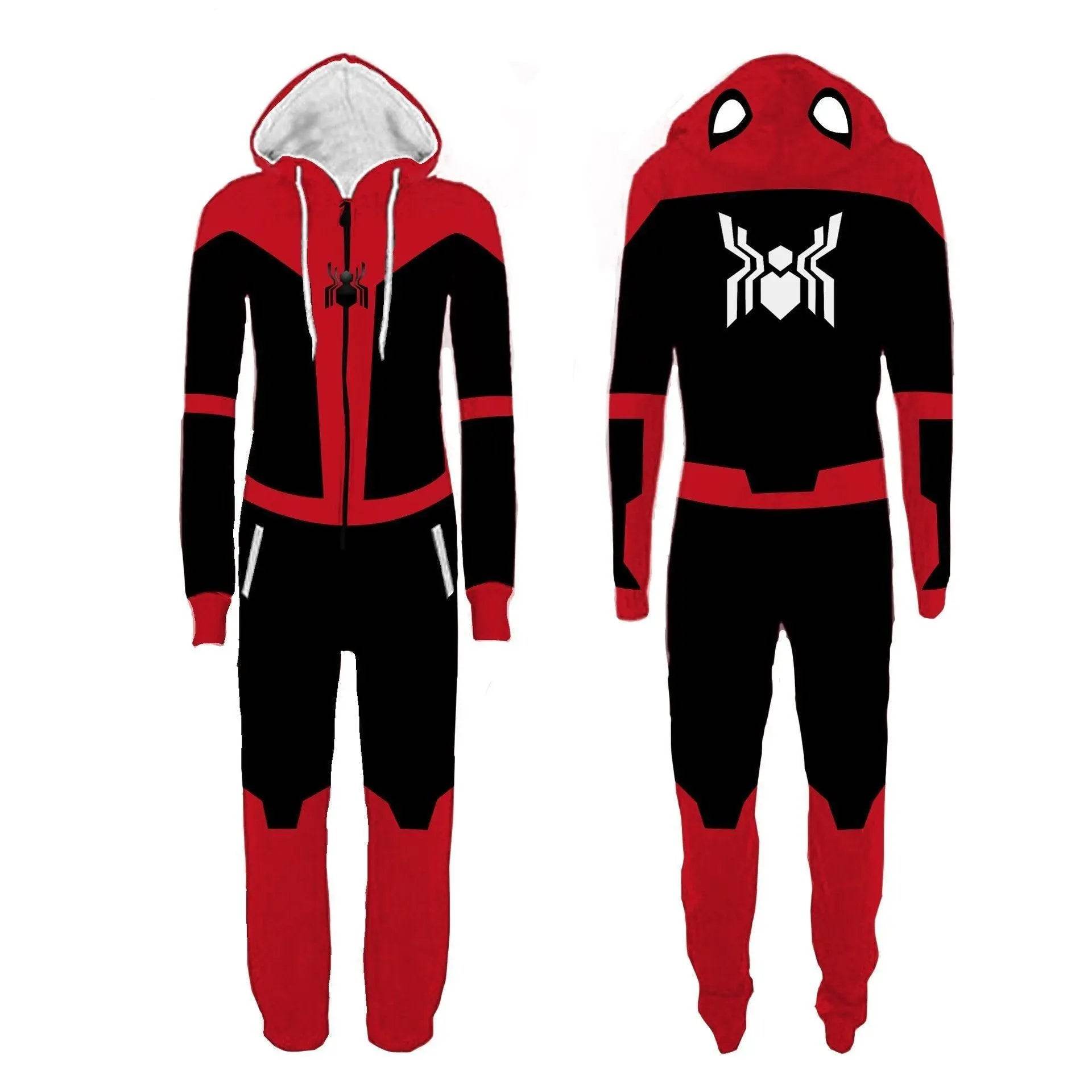 Adult Men's Super Hero Spider-man Deadpool The Flash One Piece costume Jumpsuit - Ecosfun