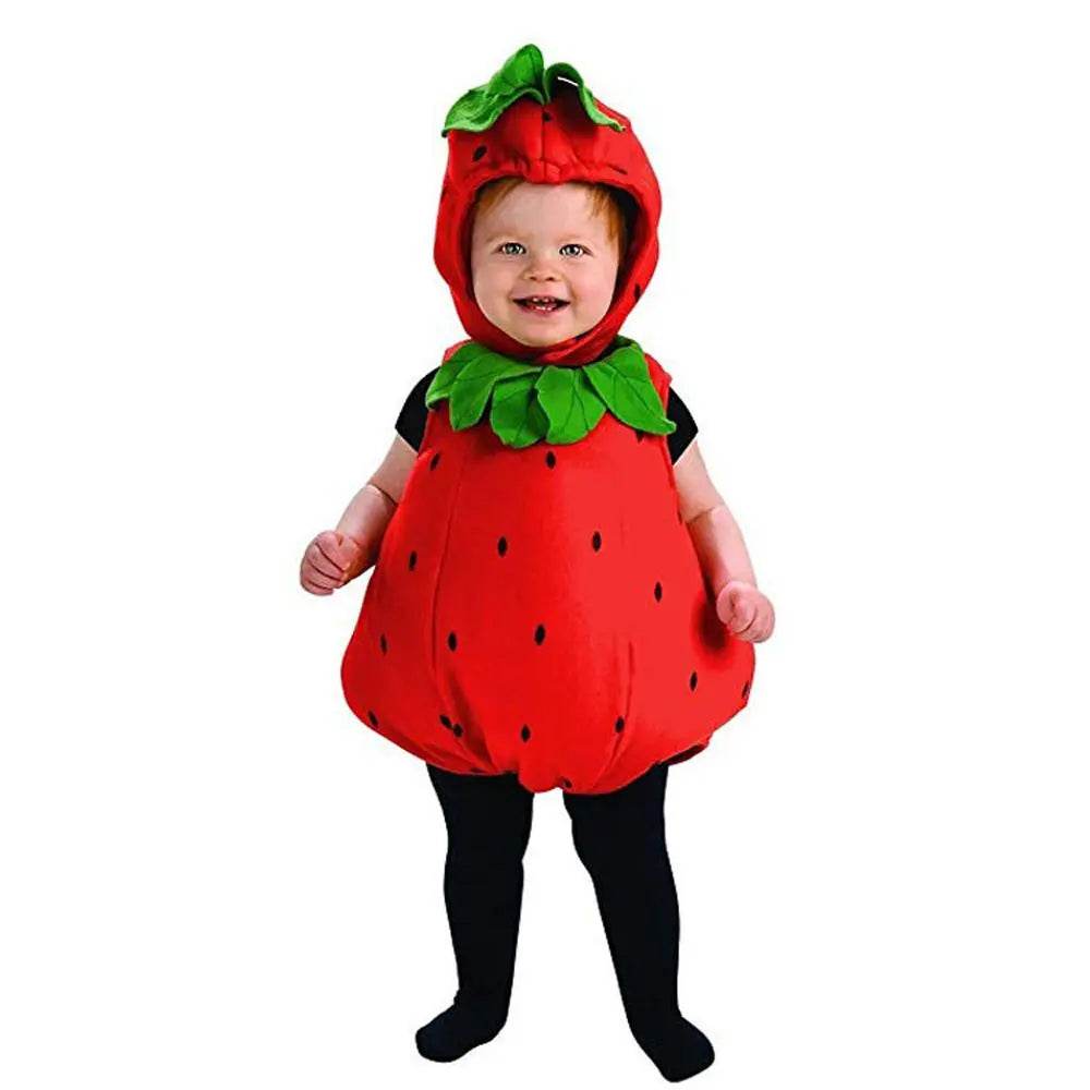 Baby Strawberry Halloween Costume Toddler Rompers - Ecosfun
