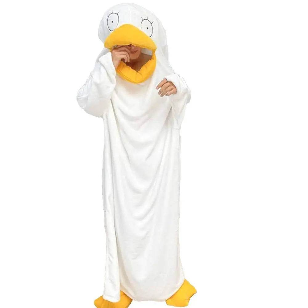 Christmas Pajamas Gintama Elizabeth Duck Blanket Unisex One-piece Bathrobe Nightgown - Ecosfun