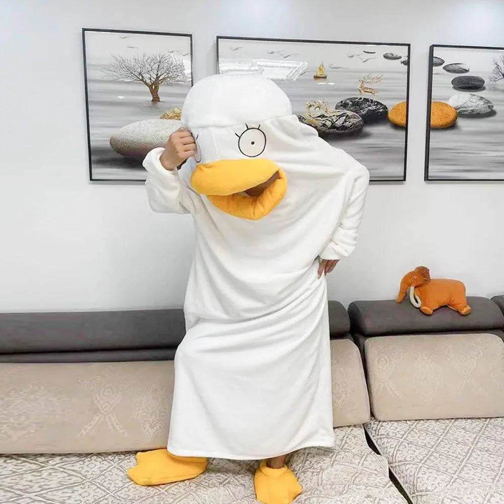 Christmas Pajamas Gintama Elizabeth Duck Blanket Unisex One-piece Bathrobe Nightgown - Ecosfun