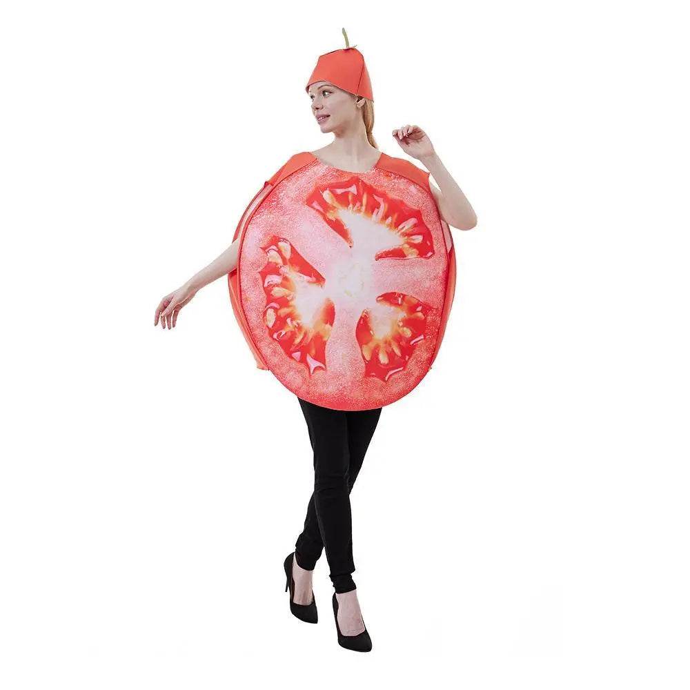 Fruit Sliced Vegetable Tomato women Halloween carnival costume for Adult - Ecosfun