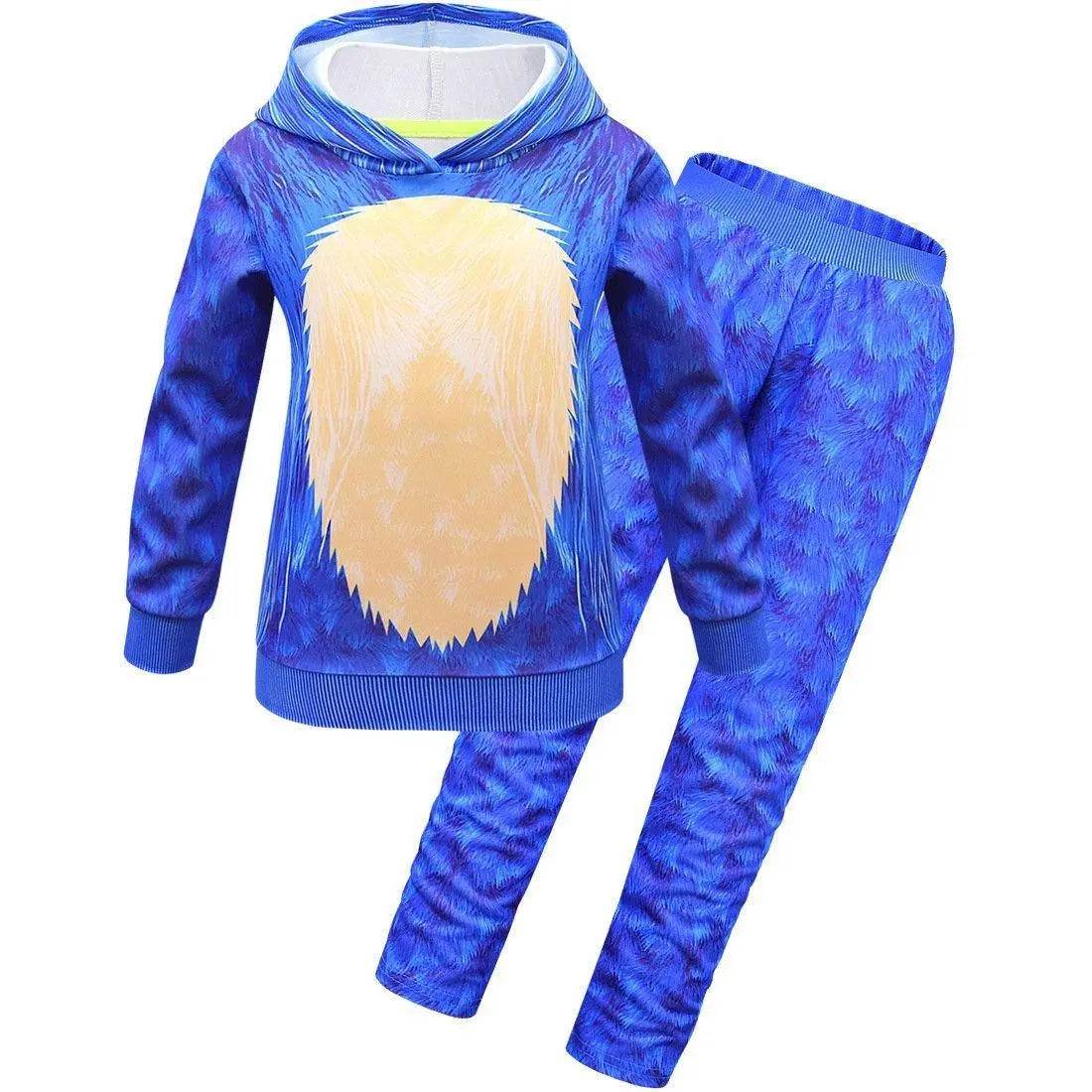Kids Anime Sonic The Hedgehog Costume Game Halloween Boy Girls Hoodies Pants Sets Outfits - Ecosfun