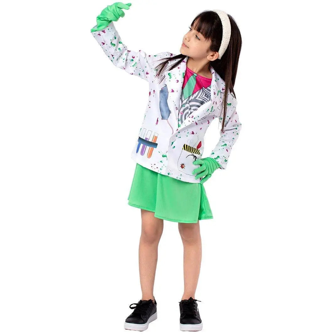Kids Scientist Halloween Costume Funny Role Play Outfit for Girls' Stage Performances - Pajamasbuy