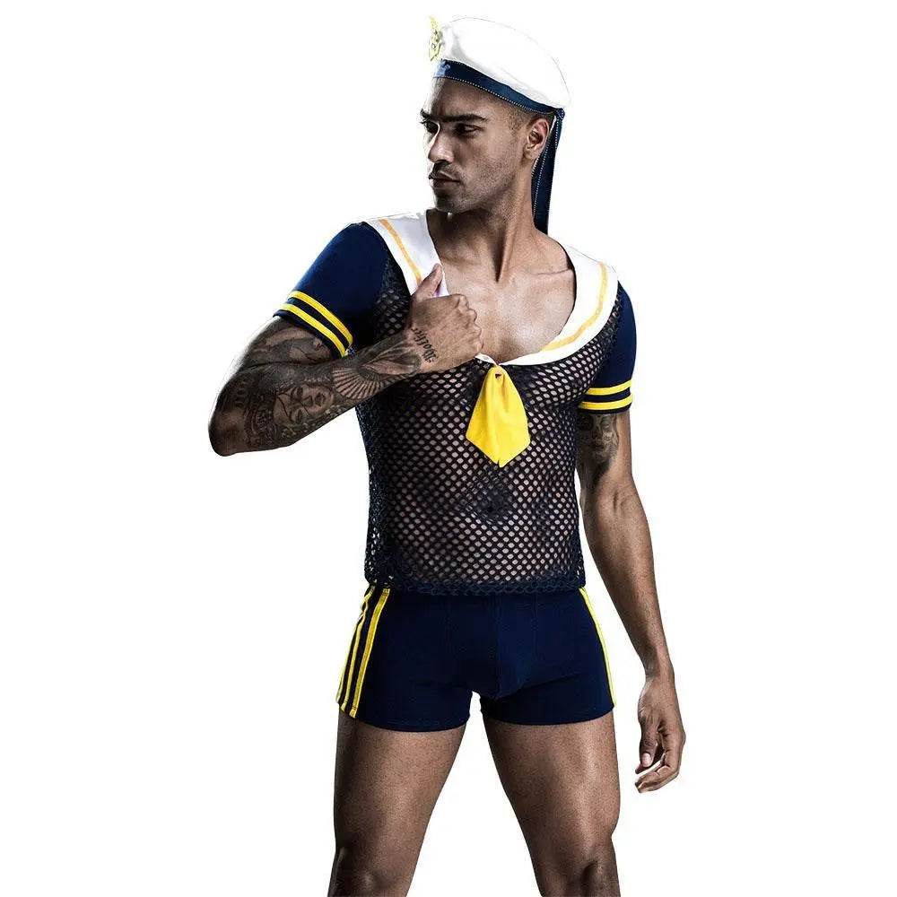 Stag do Blue Navy Party Costume Nightclub Uniform - Ecosfun