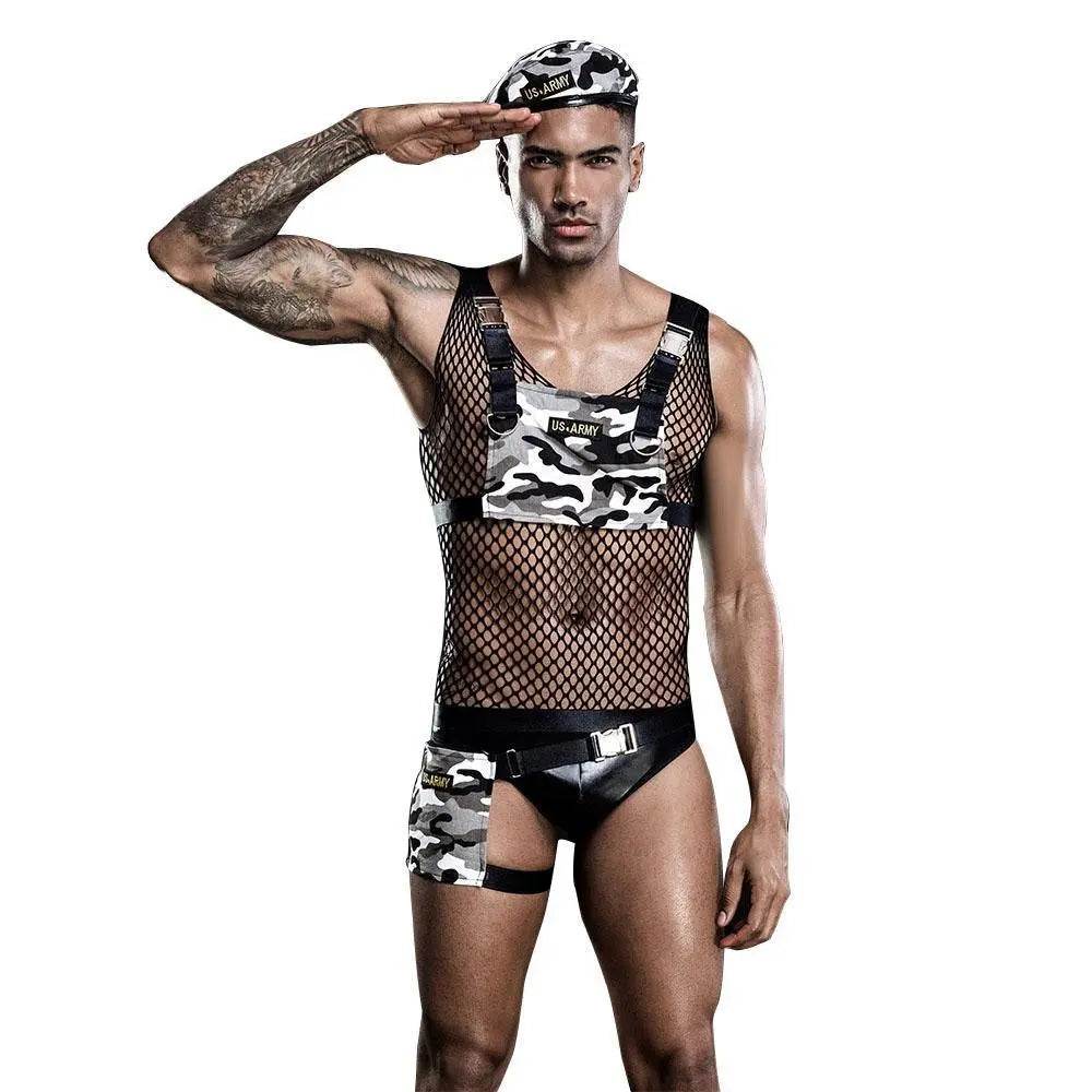 Stag do Camouflage Party Costume Nightclub Uniform - Ecosfun