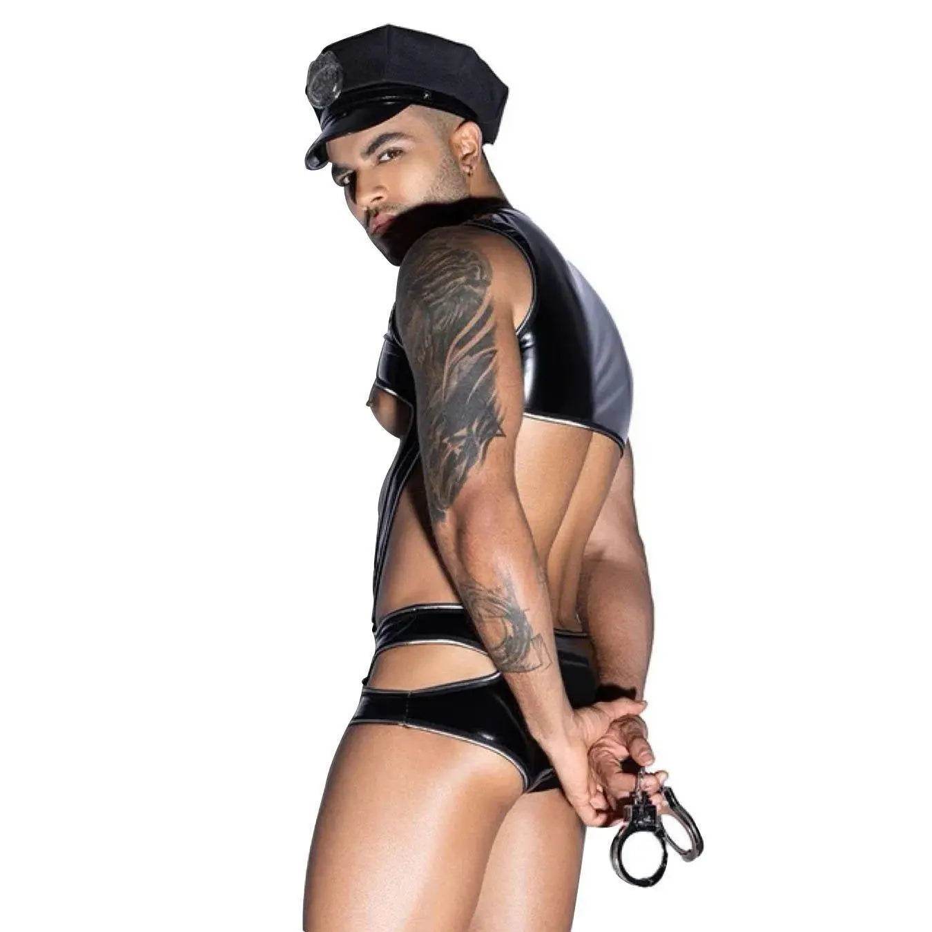 Stag do Macho Policeman Party Costume Nightclub Uniform - Ecosfun