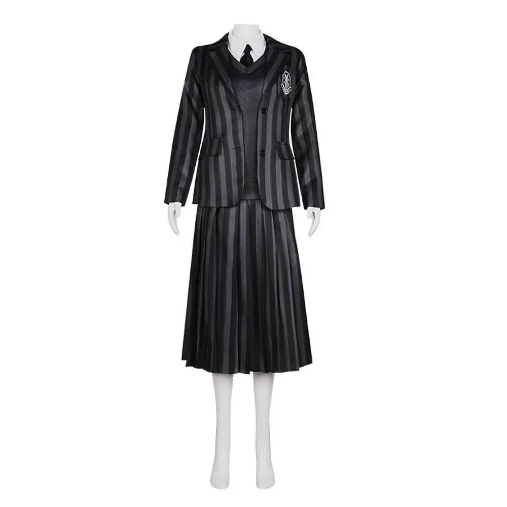 Wednesday Costume The Addams Family Cosplay Costumes Skirt Suit For Women - Ecosfun