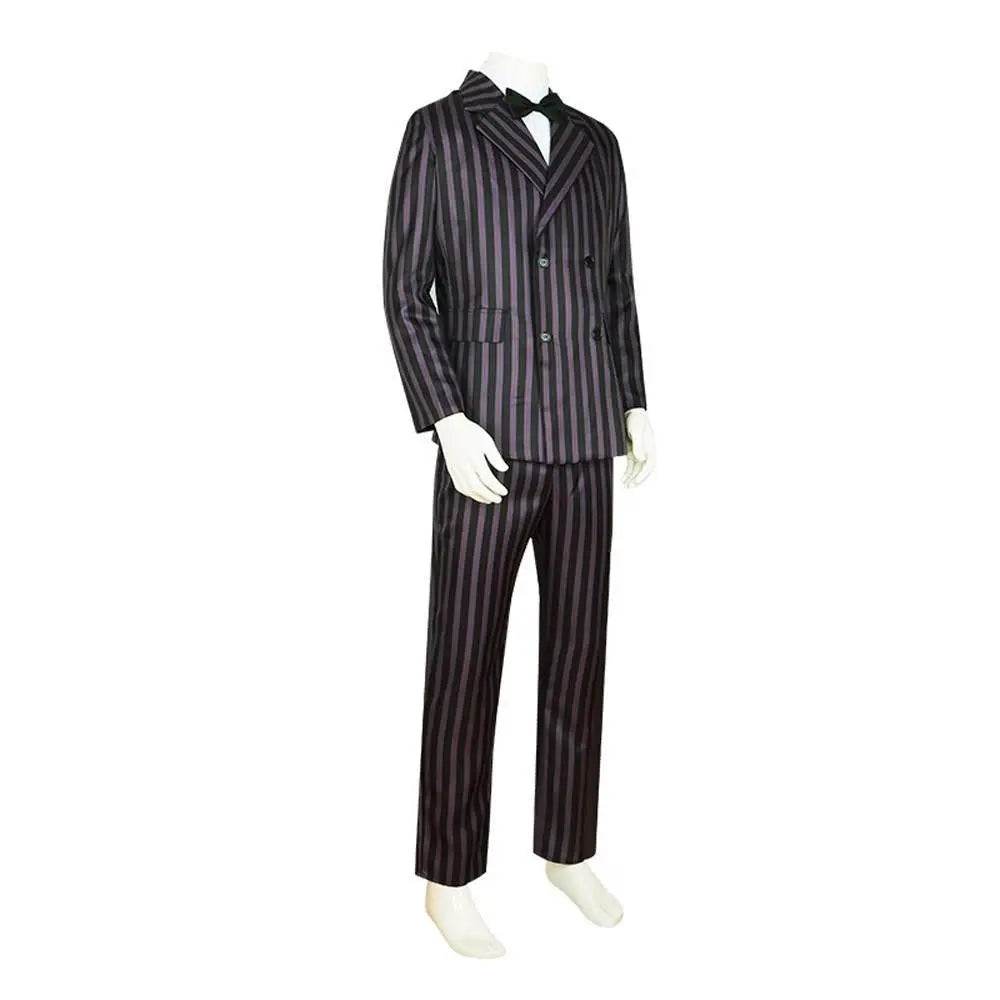 Wednesday's Dad Costume The Addams Family Cosplay Gomez Costume Outfit Sets For Men - Ecosfun
