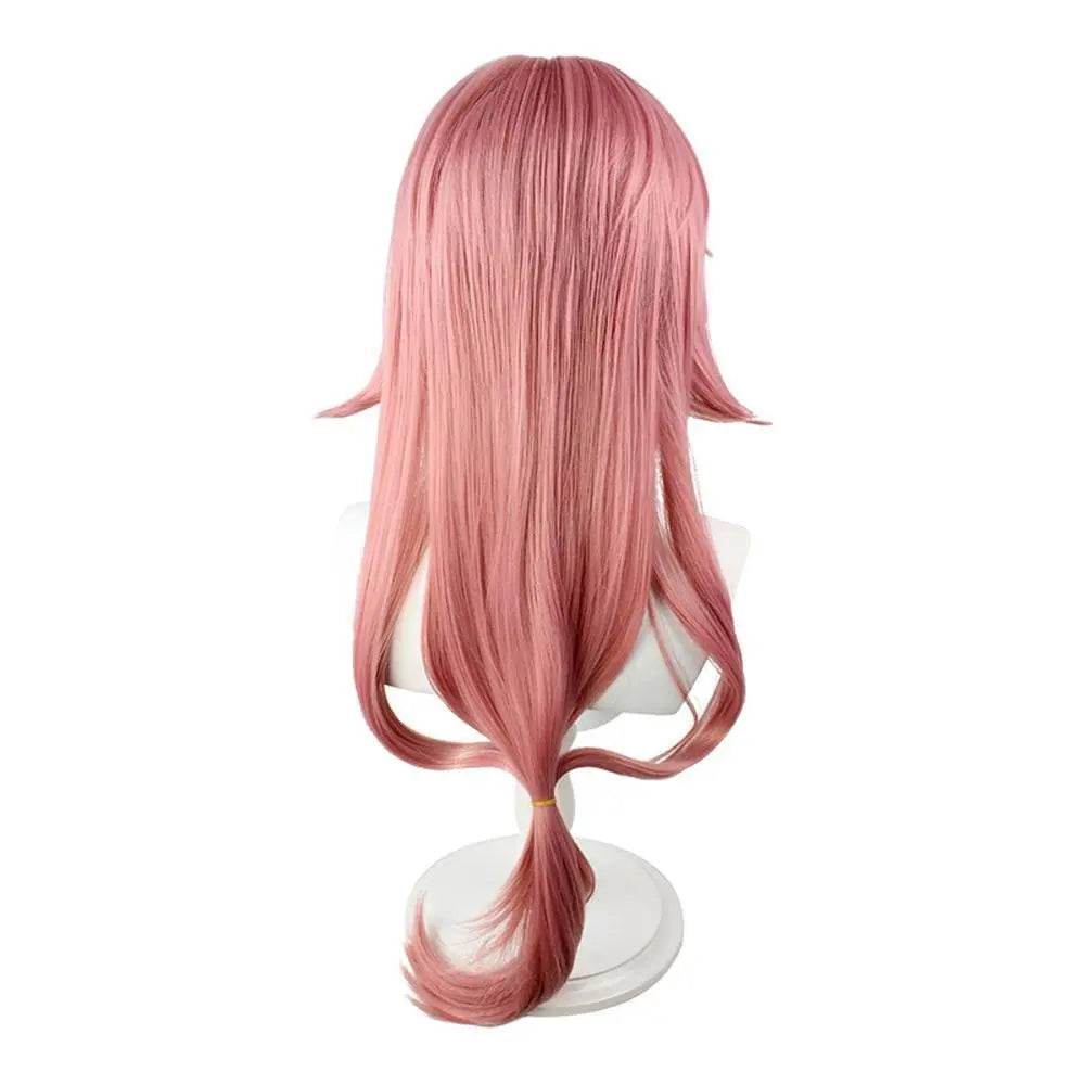 Yae Miko Wig Genshin Impact Pink side upturned cosplay long Wigs for women - Ecosfun