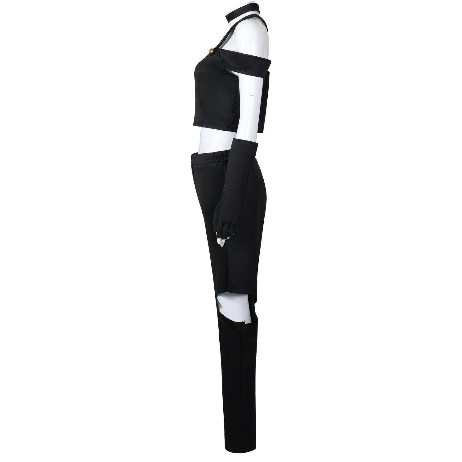 Black White Hazbin Hotel Adult Cosplay Costume Outfits Halloween Carnival Suit - Ecosfun