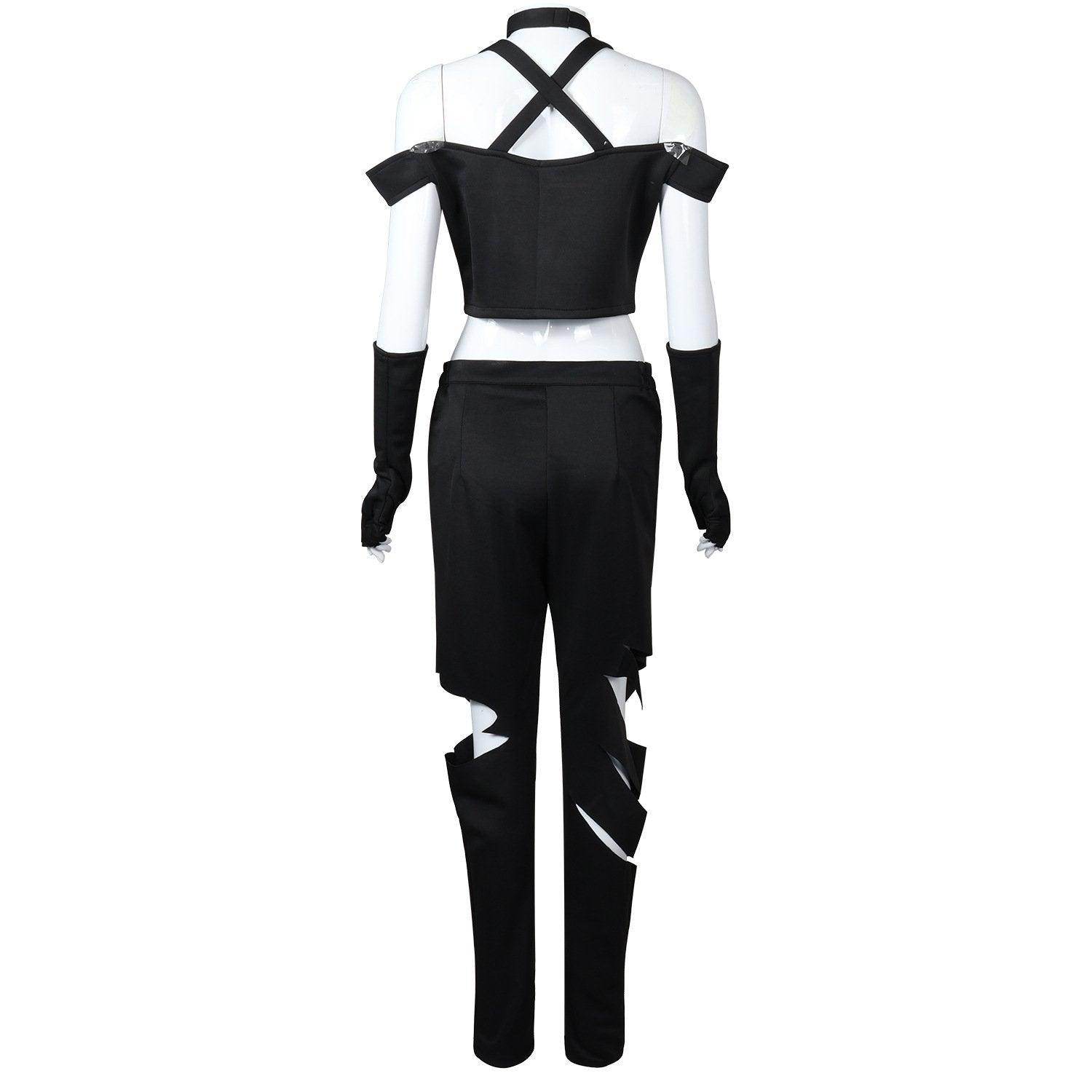 Black White Hazbin Hotel Adult Cosplay Costume Outfits Halloween Carnival Suit - Ecosfun