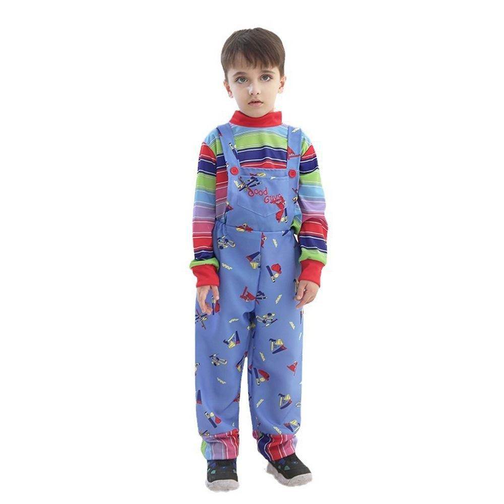 child's kids Chucky Costume Boy Jumpsuit Girls Dress stage Halloween - Ecosfun
