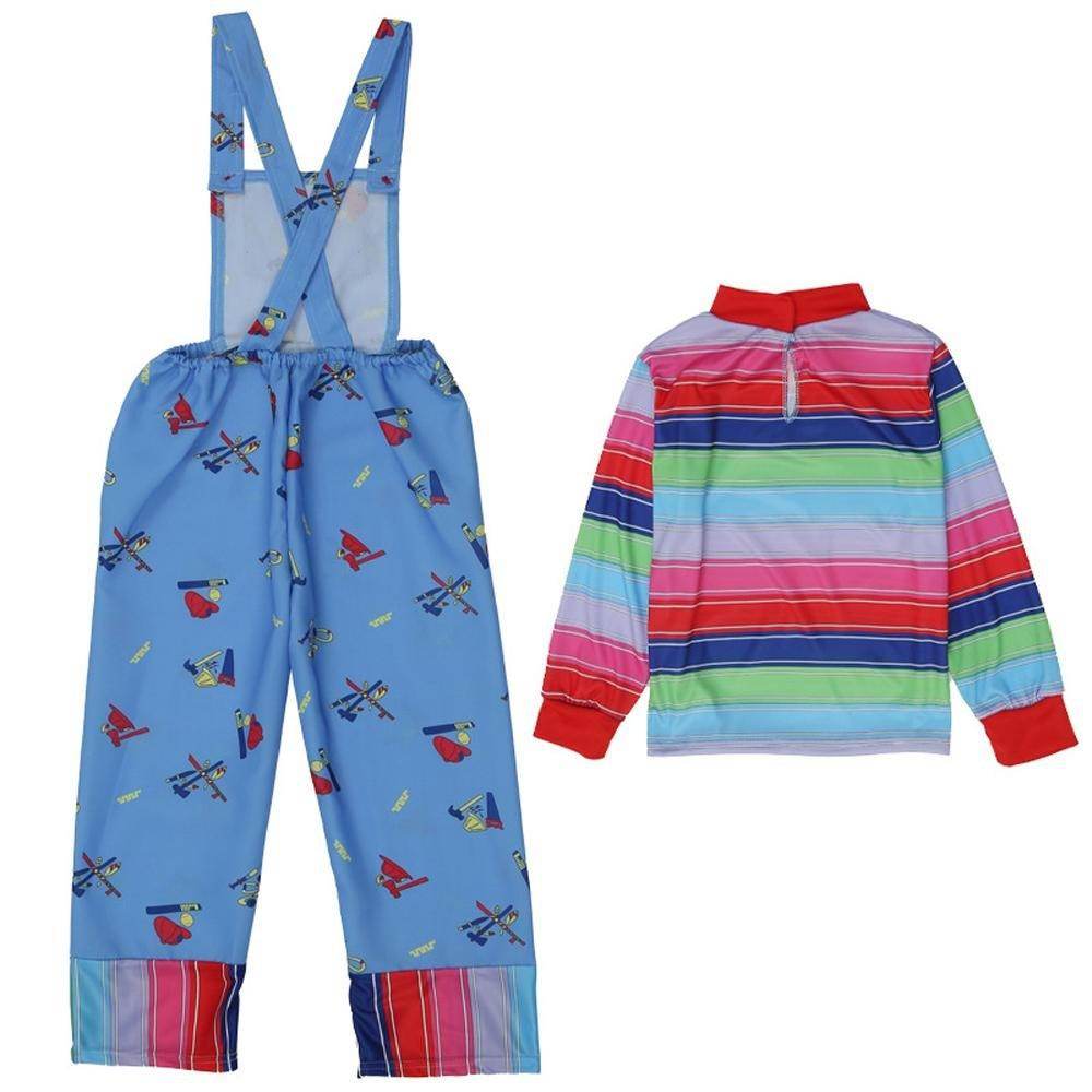 child's kids Chucky Costume Boy Jumpsuit Girls Dress stage Halloween - Ecosfun