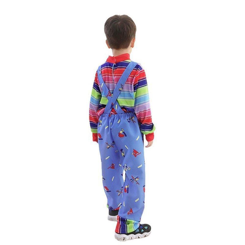 child's kids Chucky Costume Boy Jumpsuit Girls Dress stage Halloween - Ecosfun