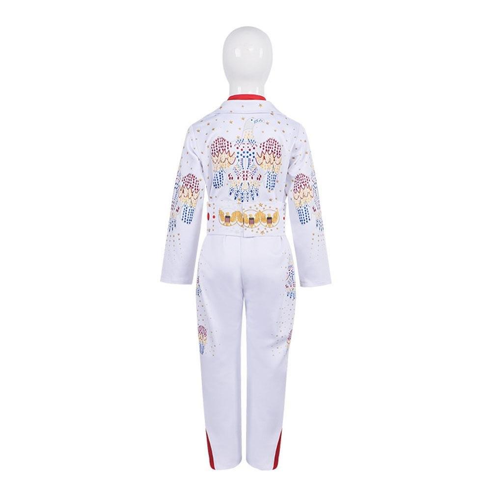 Elvis Presley Rock Singer Cosplay Costume for Halloween and Stage Performances Adult and Children - Pajamasbuy