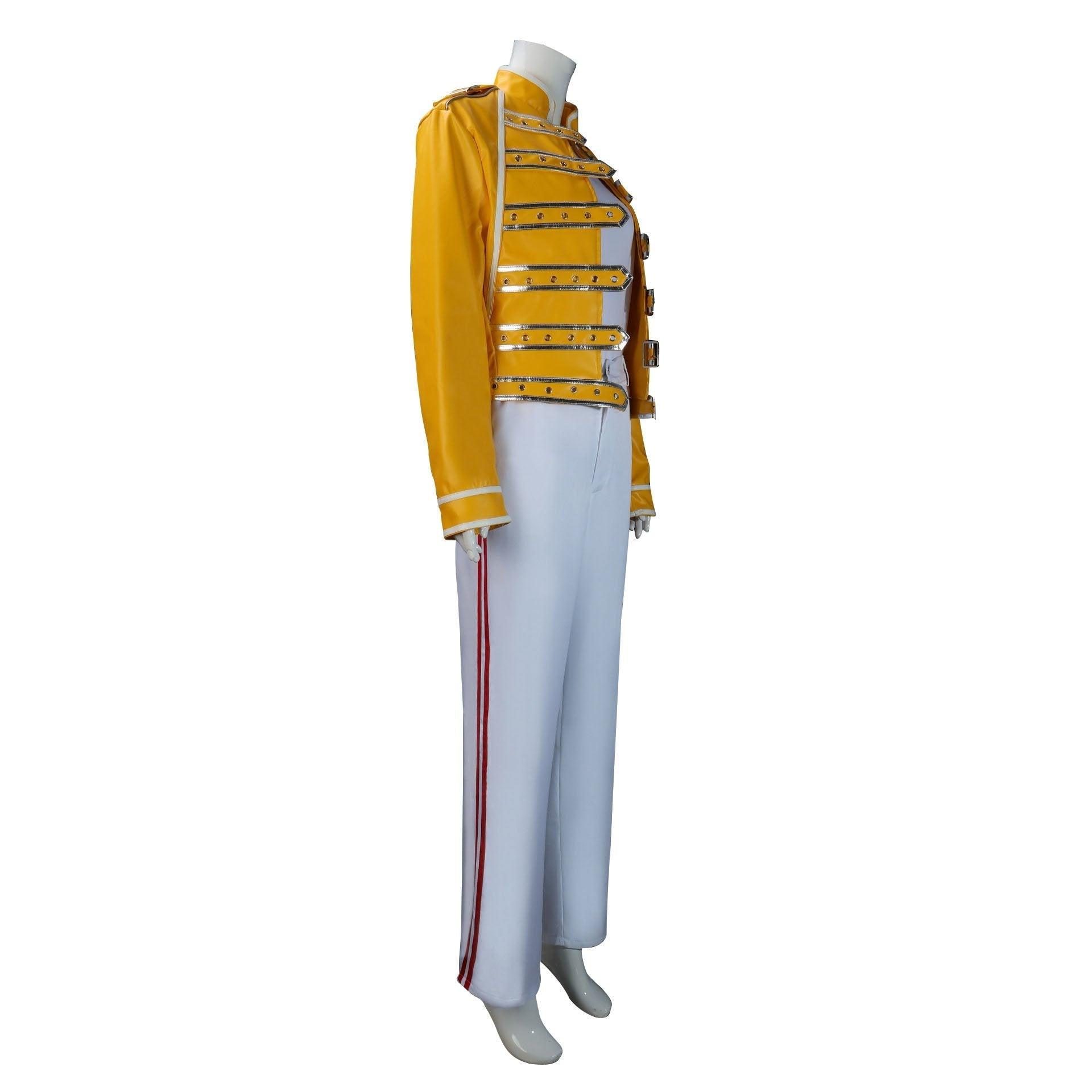Freddie Mercury Cosplay Costume Queen's Lead Singer Outfit for Adults - Pajamasbuy