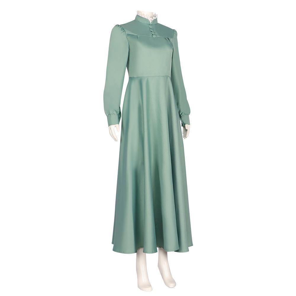 Howl's Moving Castle Green Maid Dress Halloween Carnival Suit Cosplay Costume - Pajamasbuy