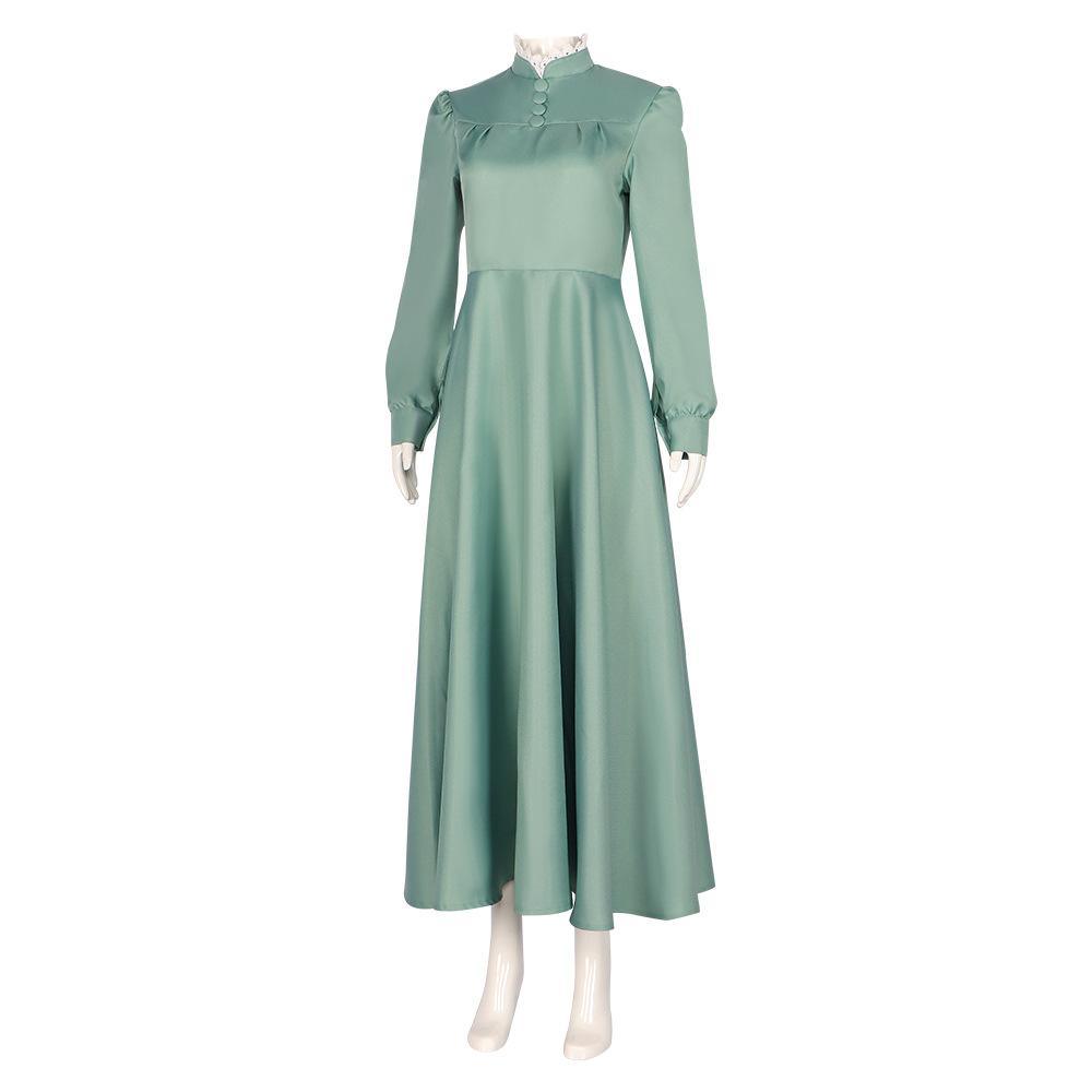 Howl's Moving Castle Green Maid Dress Halloween Carnival Suit Cosplay Costume - Pajamasbuy