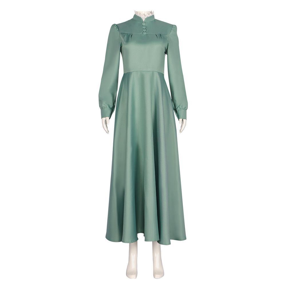 Howl's Moving Castle Green Maid Dress Halloween Carnival Suit Cosplay Costume - Pajamasbuy