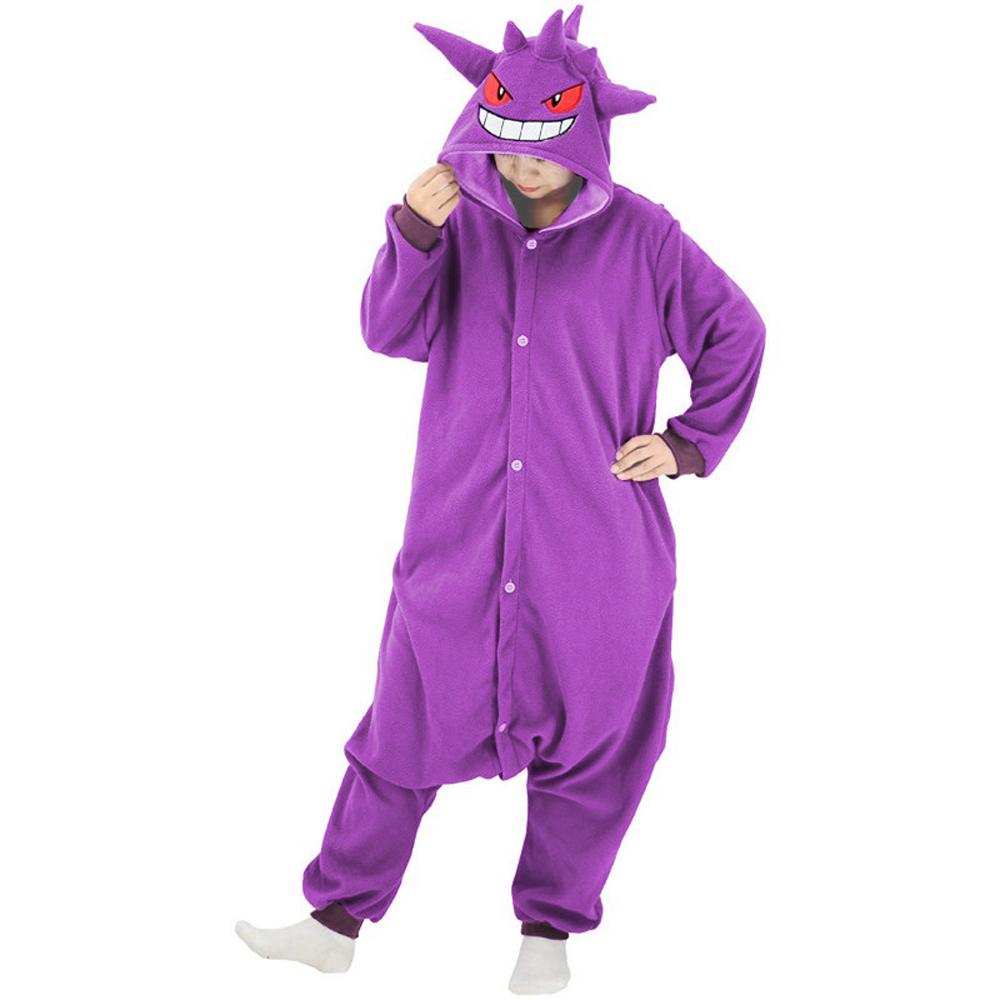 Gengar Kigurumi Onesies Anime Pokemon Pajamas Pyjamas Halloween Costume