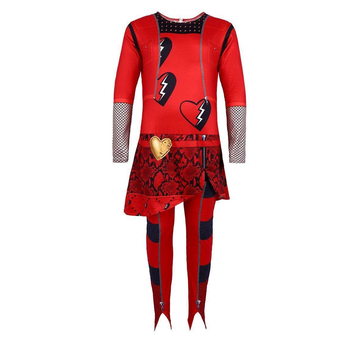 Red from Descendants 4 Queen Of Hearts Costume Jumpsuit For Kids - Ecosfun