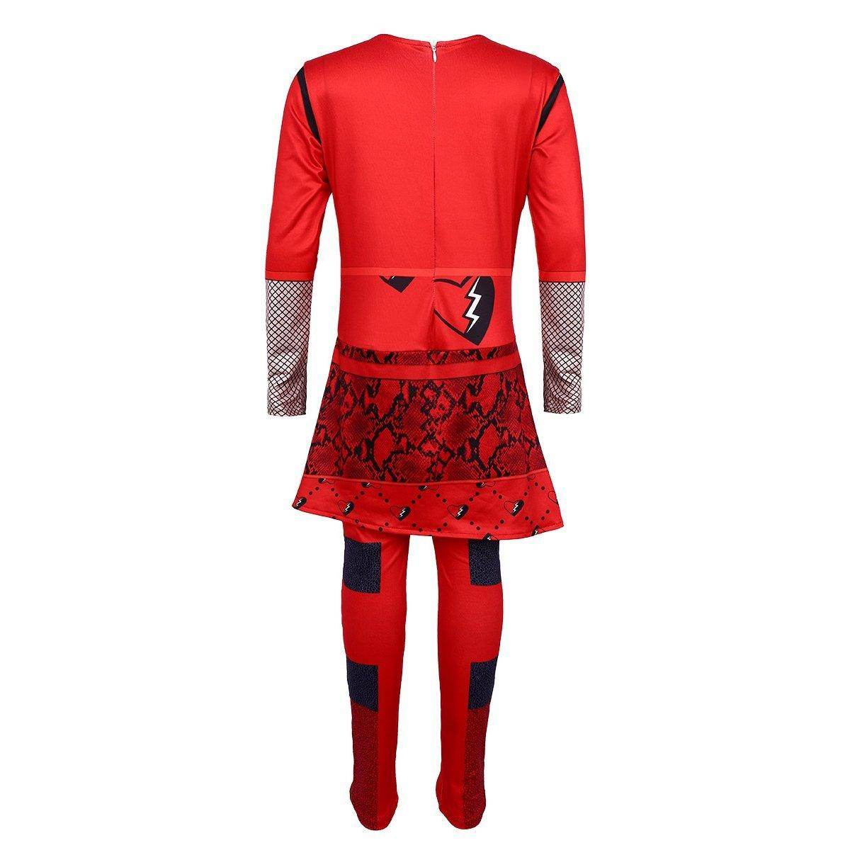 Red from Descendants 4 Queen Of Hearts Costume Jumpsuit For Kids - Ecosfun