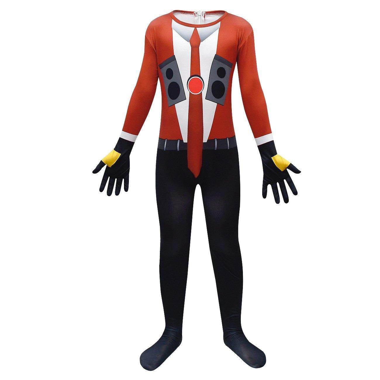 Skibidi Toilet Outfits Orange Jumpsuit Mask Titan Tv man Cosplay Costume For Kids - Ecosfun