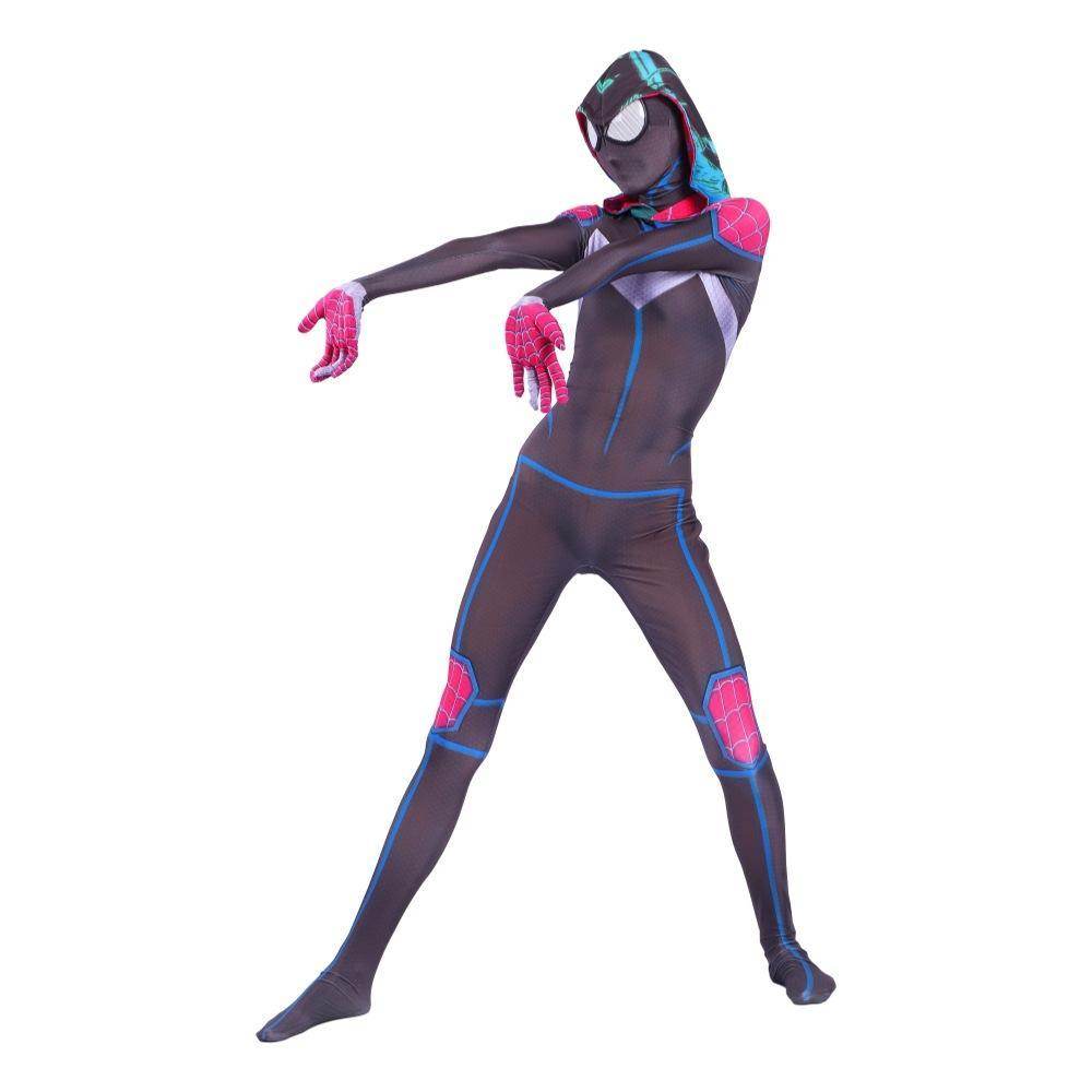 Spider-man Gwen Stacy Costume Zentai Jumpsuit Bodysuit Adult Kids - Ecosfun