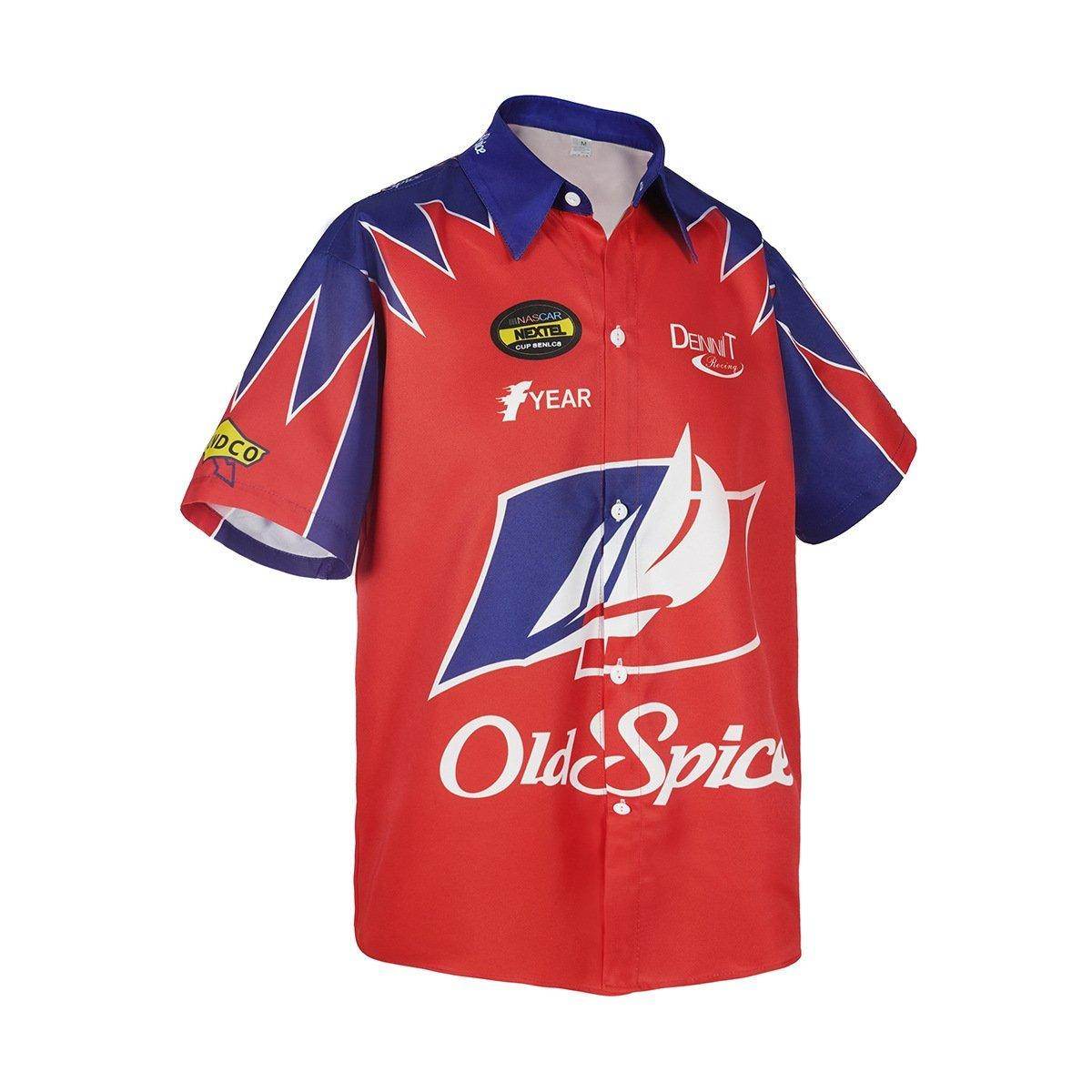 Talladega Nights Ricky Bobby Racing Shirt and Hat Set Men's Short Sleeve Casual Costume - Ecosfun
