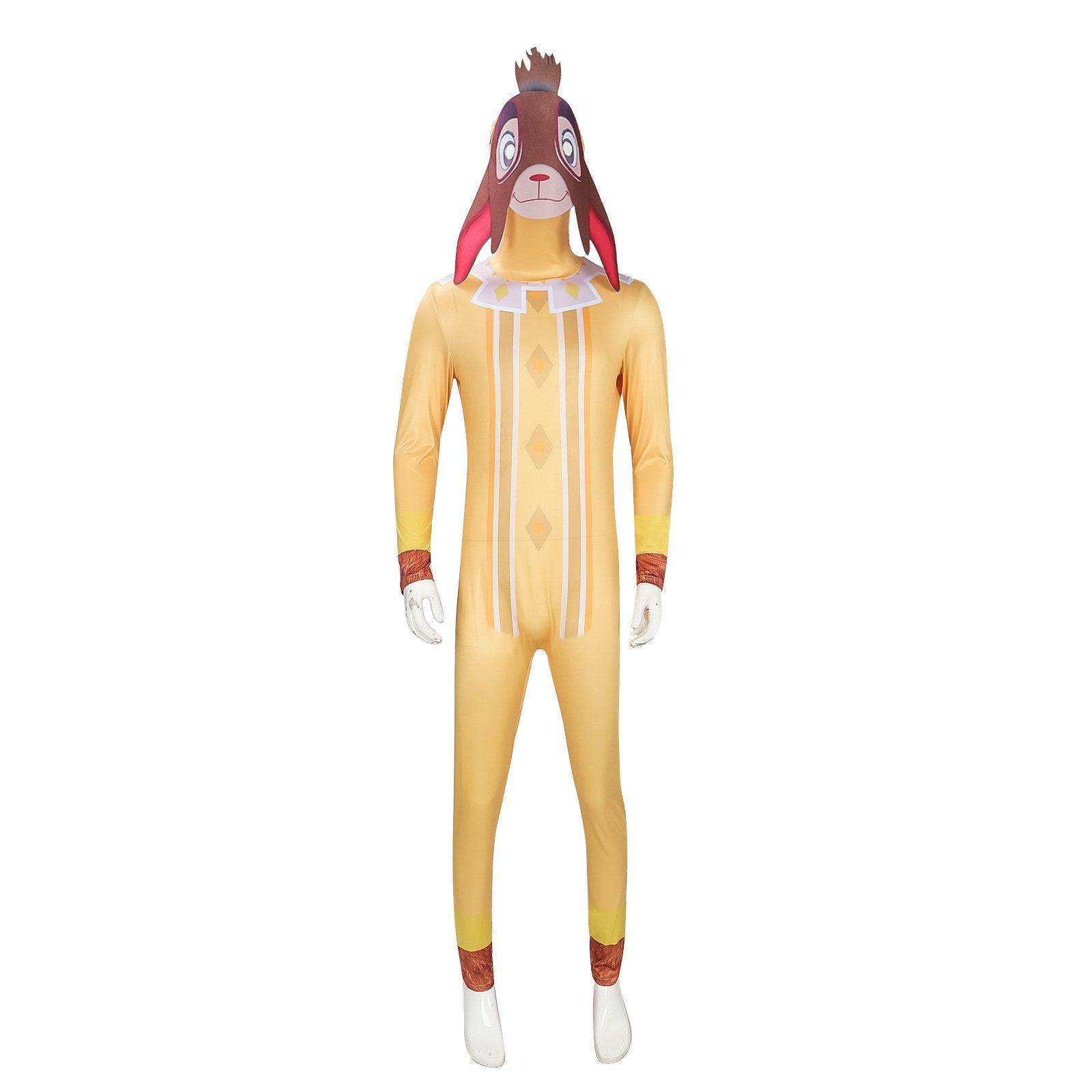 Wish Asha Valentino Cosplay Costume Adult Sheep Jumpsuit with Mask - Ecosfun