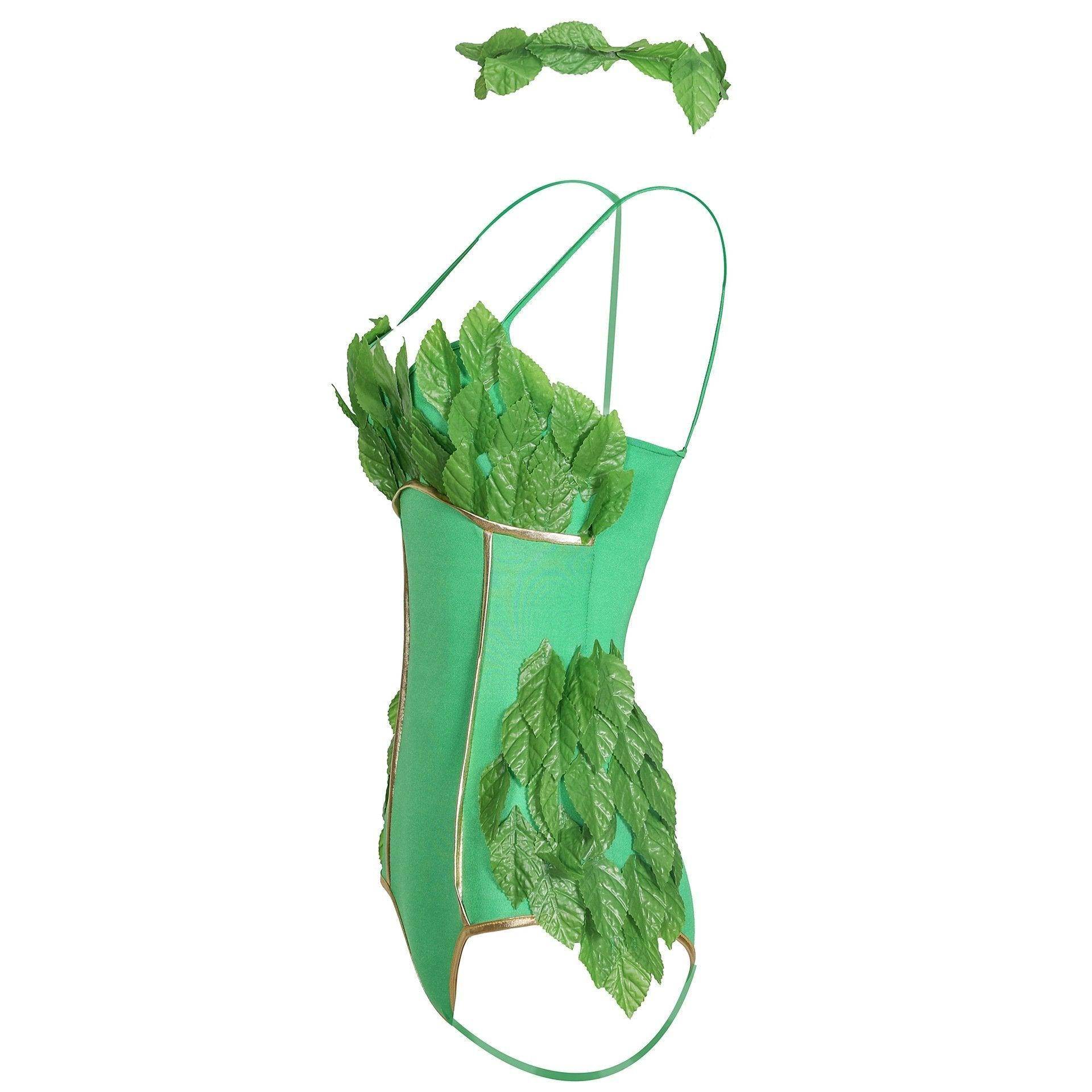 Women's Deluxe Poison Ivy Costume Jumpsuit Halloween - Ecosfun